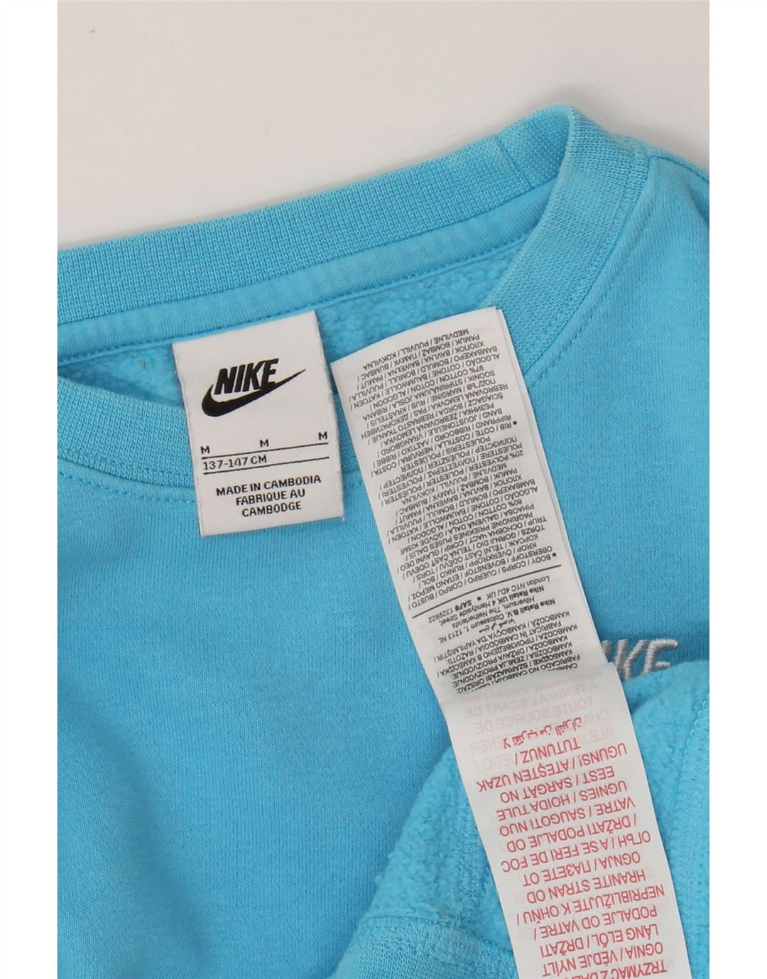 Moletom NIKE Meninos Jumper 10-11 Anos Médio Azul Algodão