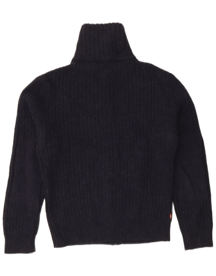 Suéter cardigã masculino Levi's XL azul marinho lã de cordeiro