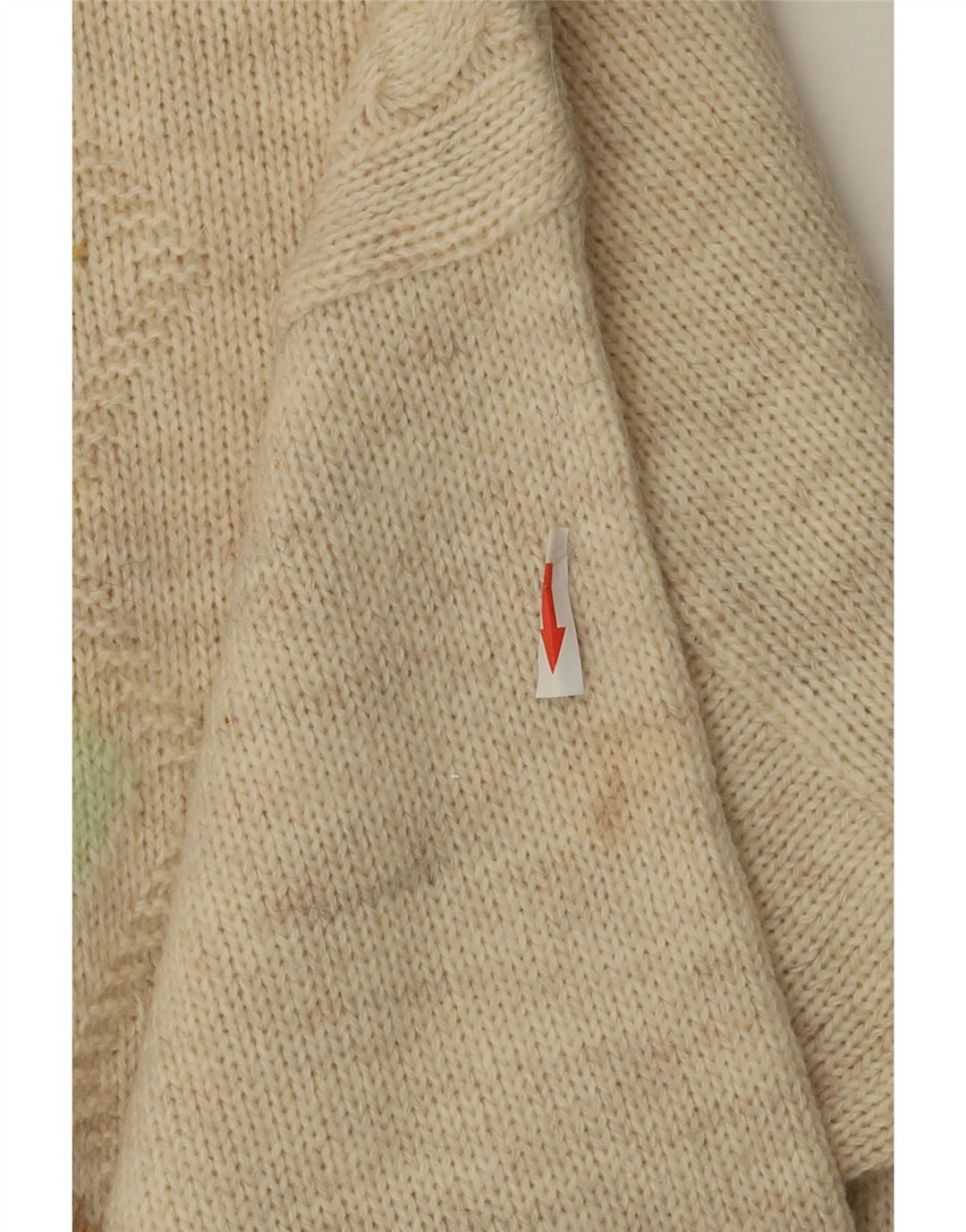 Suéter masculino VINTAGE com gola redonda, médio bege argyle/diamante