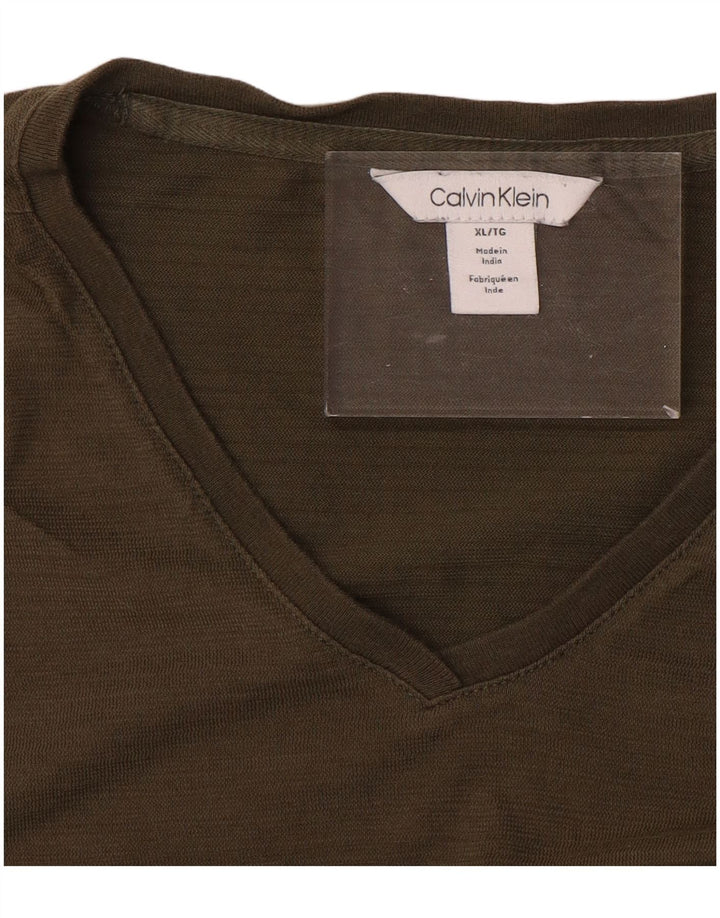 CALVIN KLEIN Camiseta masculina Top XL Caqui