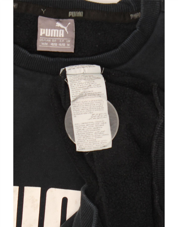 Puma Mens Graphic Moletom Jumper Médio Azul Marinho Algodão