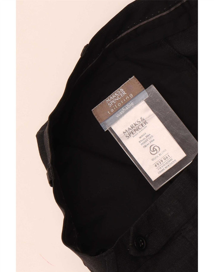 Calça masculina Marks & Spencer Pegged Suit W36 L31 cinza poliéster
