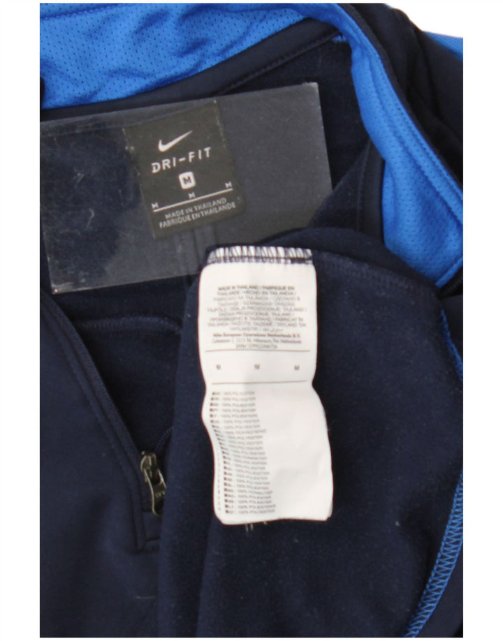 Nike Mens Dri Fit Graphic Pullover Treino Top Médio Azul Marinho