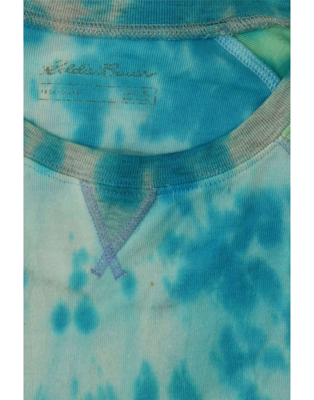 EDDIE BAUER Womens Sweatshirt Jumper UK 18 XL Multicoloured Tie Dye Cotton Vintage Eddie Bauer and Second-Hand Eddie Bauer from Messina Hembry 