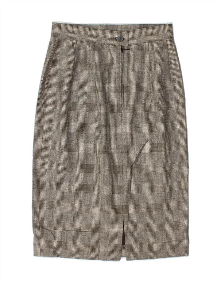 VINTAGE Womens Pencil Skirt EU 34 XS W25  Grey Houndstooth Vintage Vintage and Second-Hand Vintage from Messina Hembry 