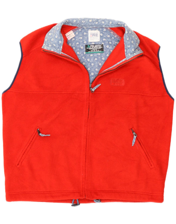 Think Pink Womens Oversized Fleece Gilet UK 16 Grande Poliéster Vermelho