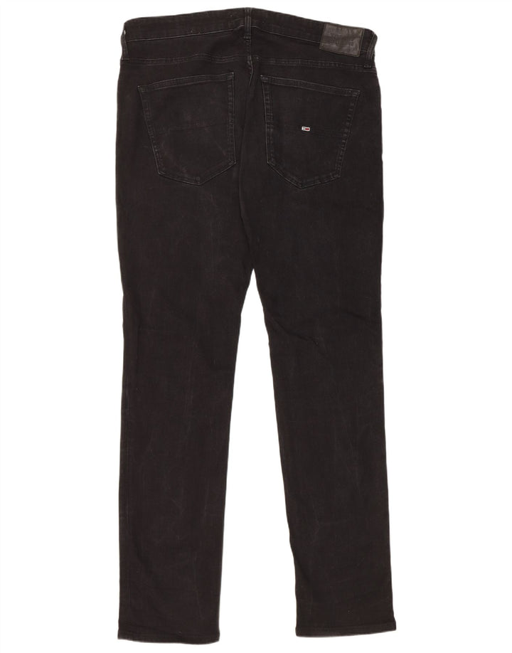 Tommy Hilfiger Masculino Slim Jeans W38 L34 Algodão Preto