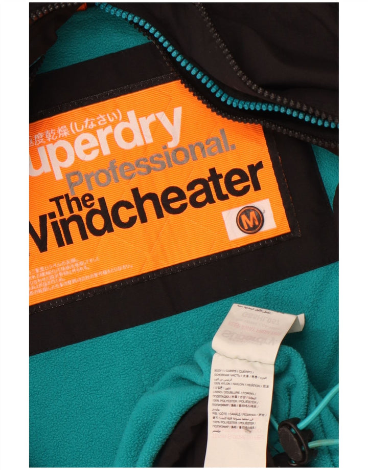 Jaqueta corta-vento feminina SUPERDRY The Windcheater UK 14 médio preto