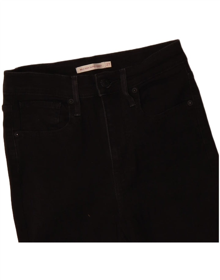 Calça jeans feminina LEVI'S Mile High Super Skinny W27 L29 algodão preto