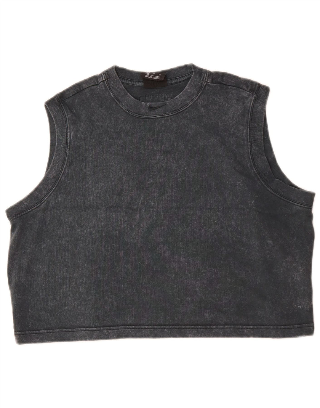 NIKE Womens Crop Vest Top UK 18 XL Cinza Algodão