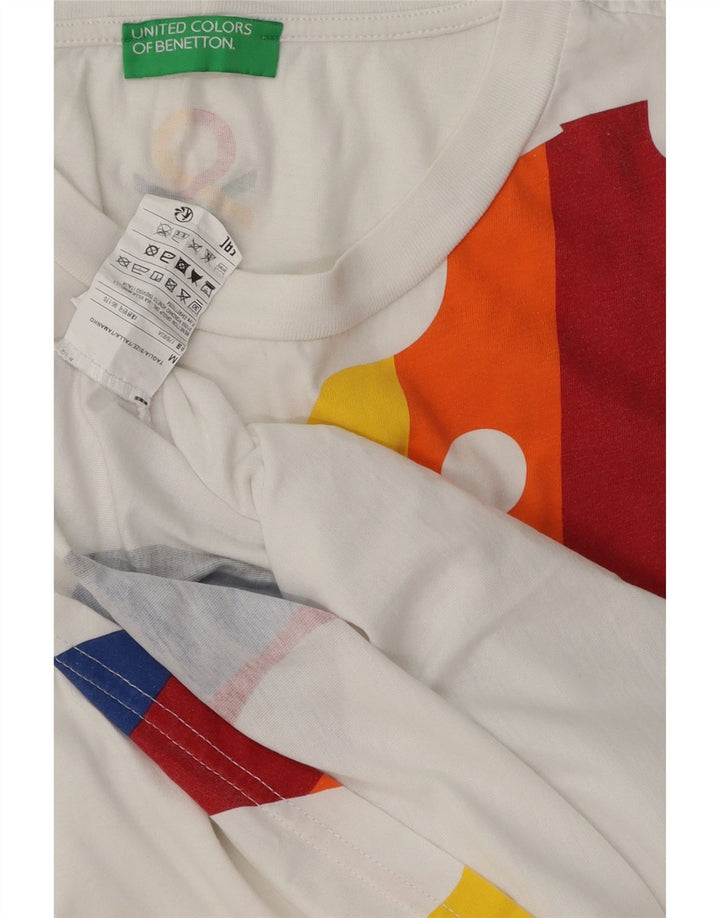 Camiseta Benetton Boys Graphic 15-16 Anos Médio Algodão Branco