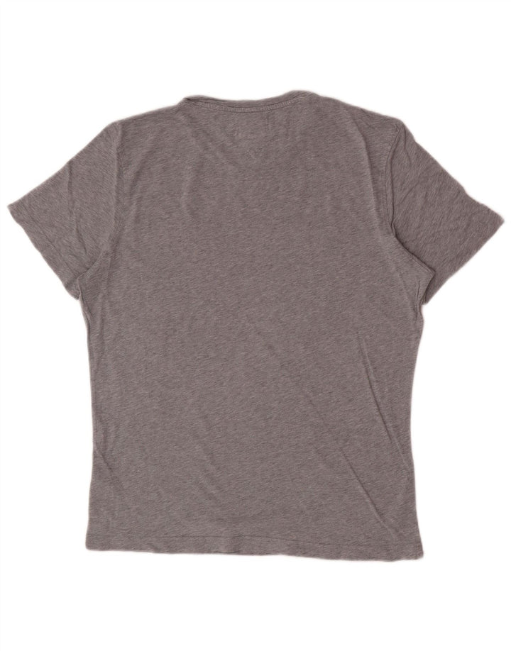 Tommy Hilfiger Camiseta masculina grande algodão cinza
