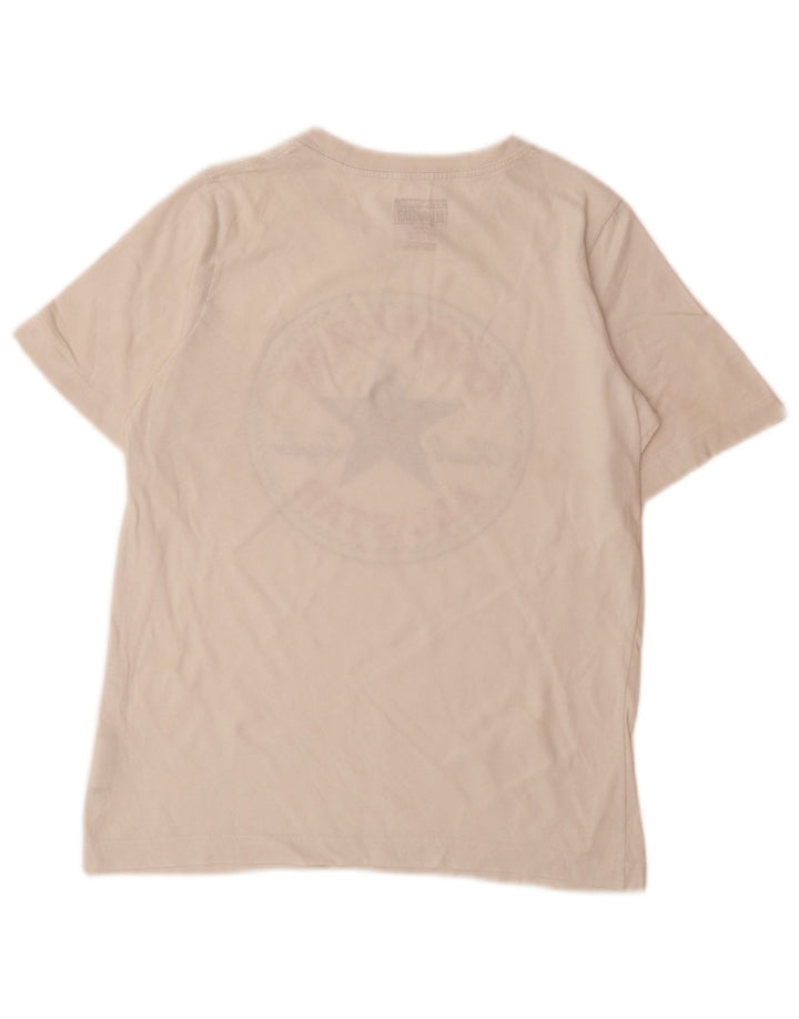 Camiseta gráfica CONVERSE Boys 10-11 anos médio algodão branco