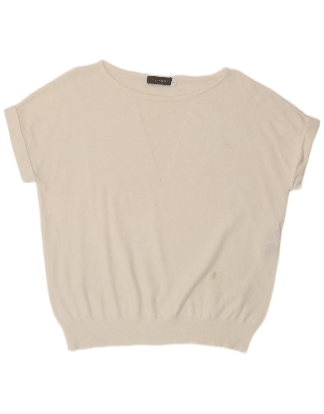 Blusa feminina MINT VELVET com ajuste solto UK 12 poliamida branca média