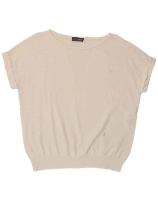 Blusa feminina MINT VELVET com ajuste solto UK 12 poliamida branca média
