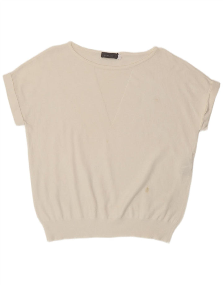 Blusa feminina MINT VELVET com ajuste solto UK 12 poliamida branca média