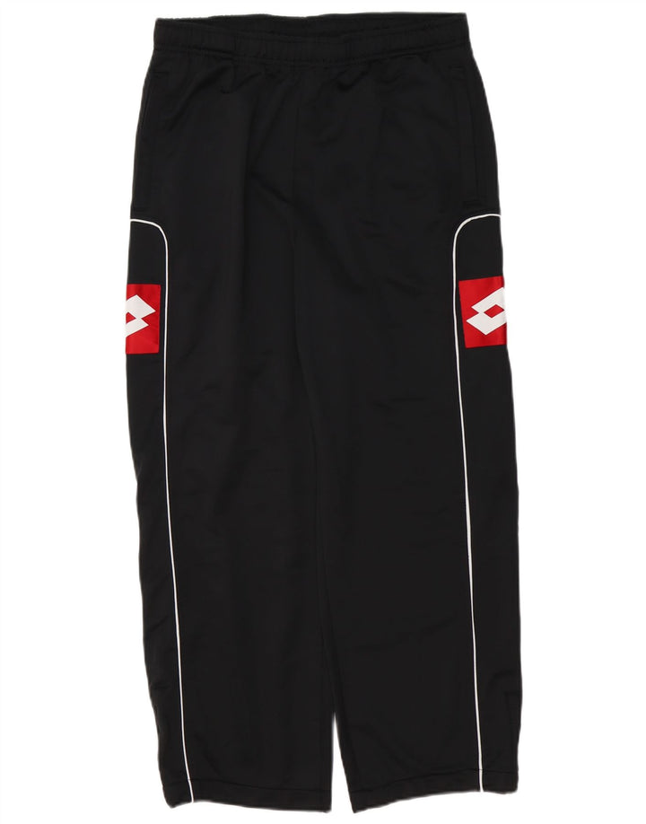 Calça esportiva masculina Lotto com estampa gráfica média preta em poliéster