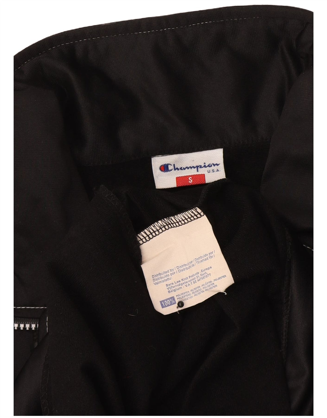 Champion Mens Graphic Tracksuit Top Jaqueta Pequena Poliéster Preto