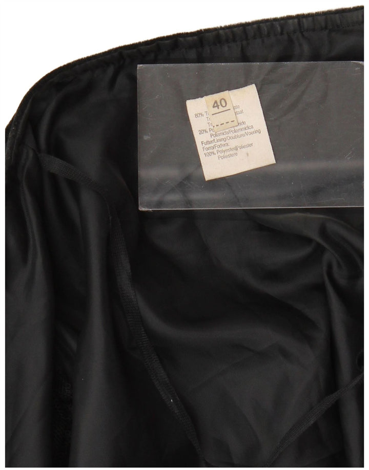 Jaqueta Bolero Feminina VINTAGE IT 40 Pequeno Triacetato Preto