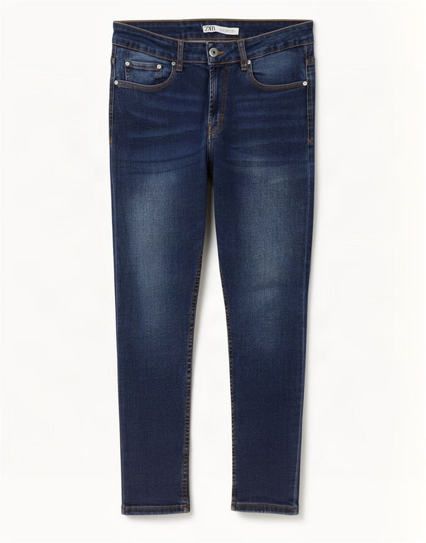 Zara Mens Slim Jeans EU 42 Grande W32 L29 Azul Algodão