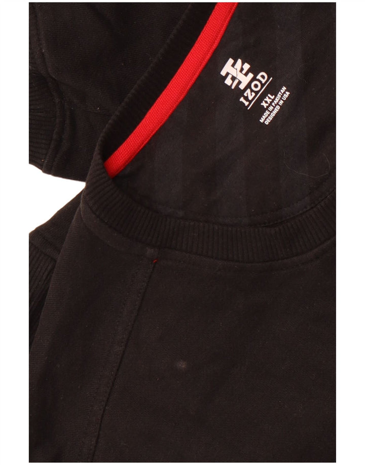 Izod moletom masculino jumper 2XL algodão preto