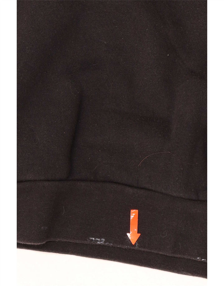 Adidas Mens Graphic Moletom Jumper Médio Algodão Preto