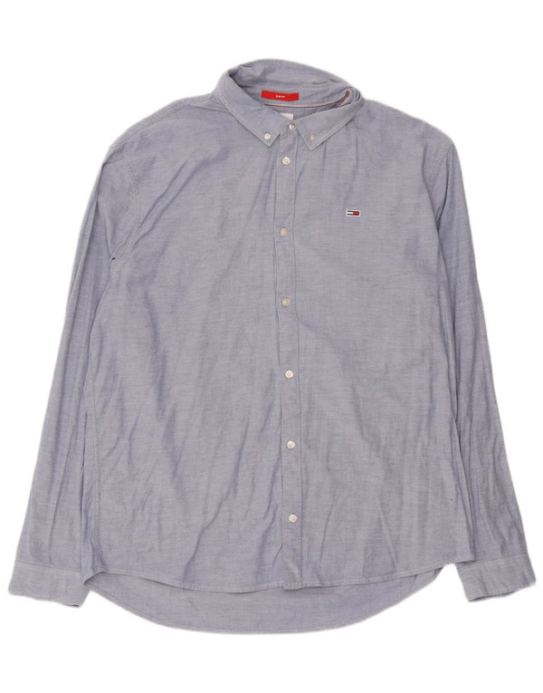 Camisa masculina Tommy Hilfiger Slim Fit 2XL algodão azul