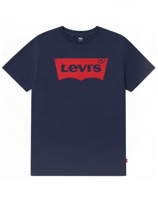 Camiseta gráfica masculina Levi's Top pequeno algodão azul marinho