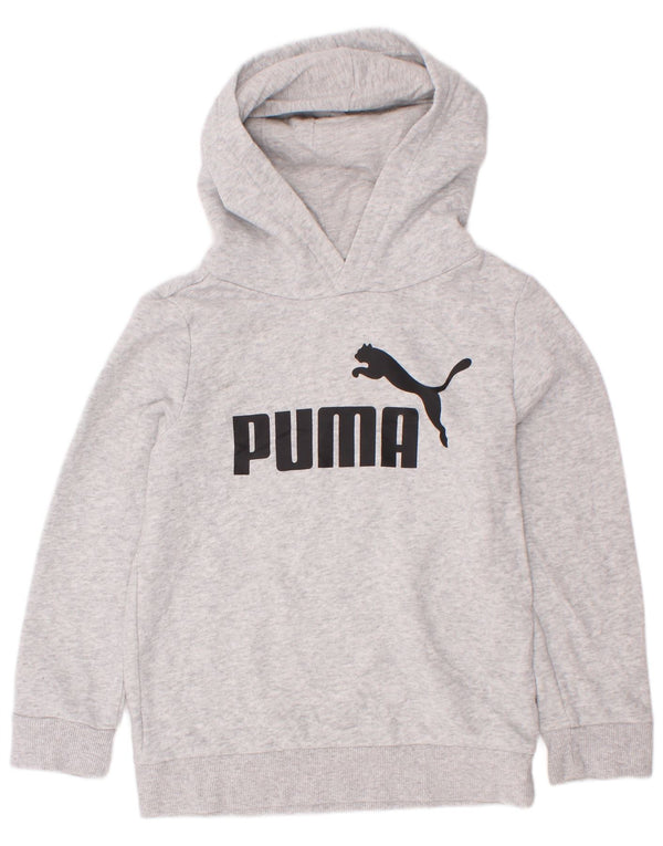 Jumper com capuz gráfico Puma Boys 5-6 anos XS cinza algodão