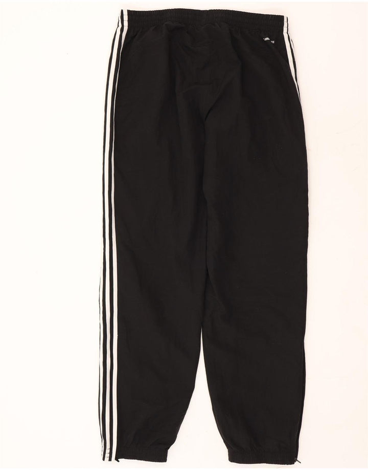 Adidas masculino climalite calças de treino joggers grande poliéster preto