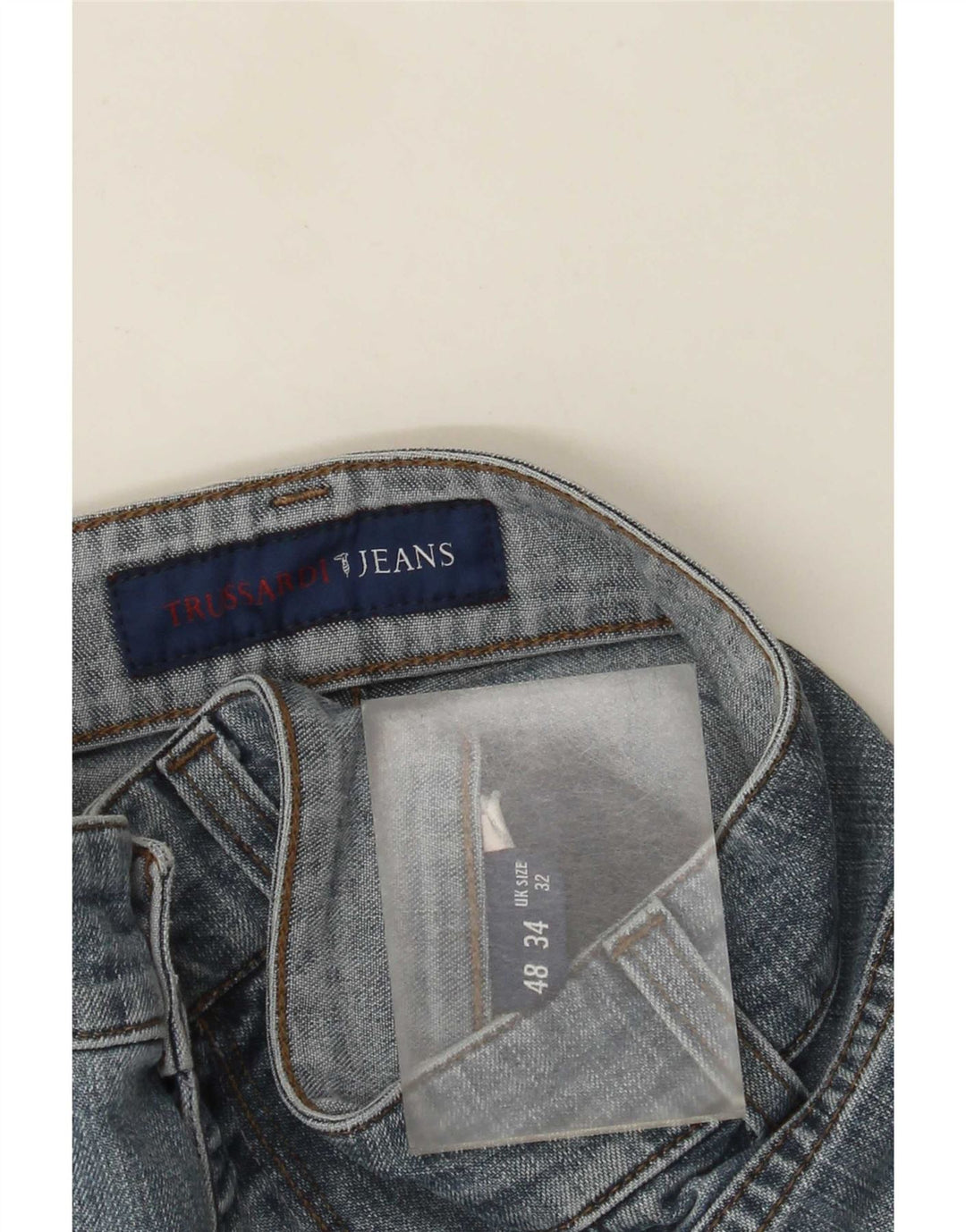 Jeans retos femininos Trussardi W32 L32 azul