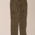 Calça cargo feminina GUESS Slim W26 L28 verde Lyocell