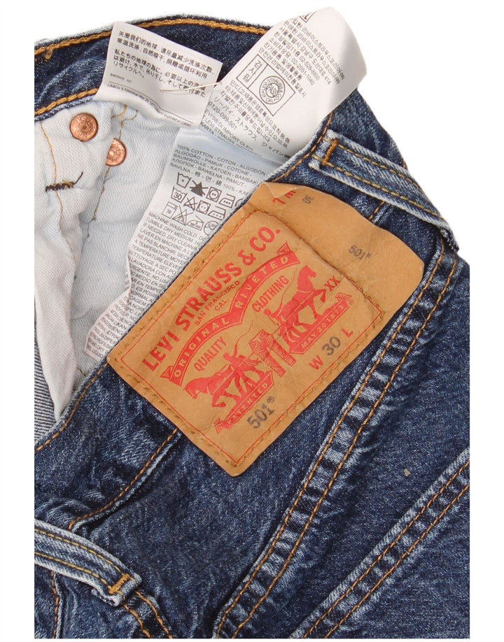 Shorts jeans masculino 501 da Levi's W30 algodão azul médio