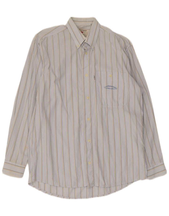 Camisa masculina Levi's pequena listrada azul