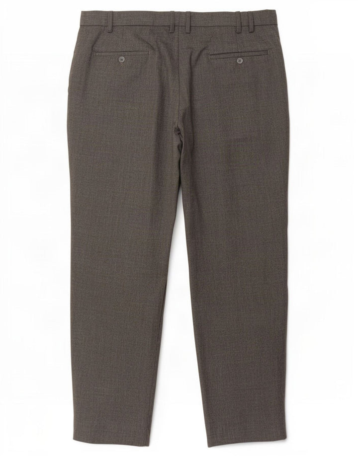 Marks & Spencer Mens Straight Regular Suit Trousers W38 L31 Grey Polyester