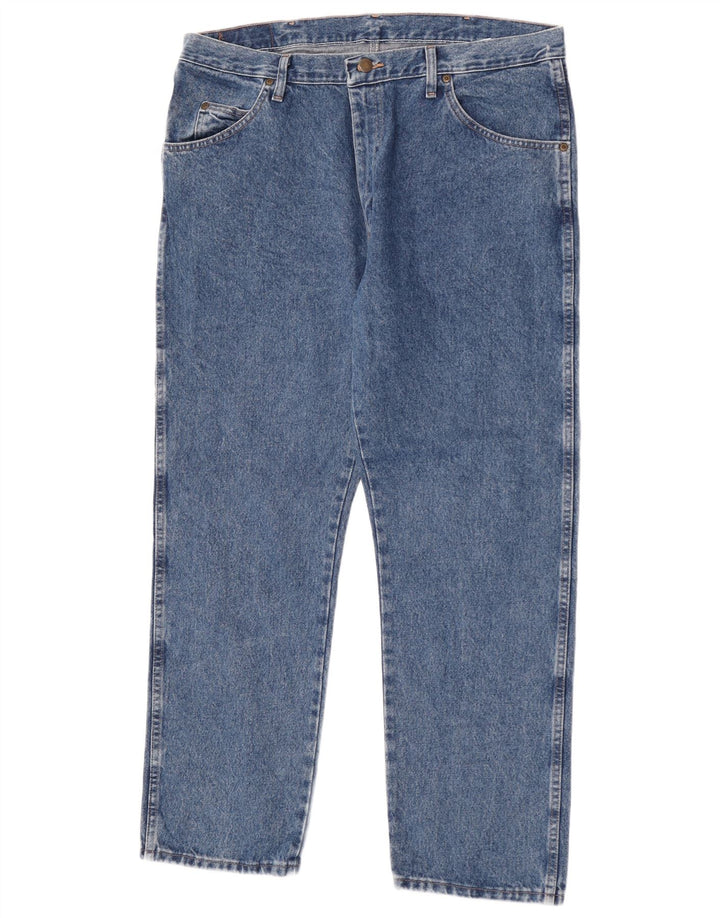 Wrangler masculino regular fit jeans reto W38 L30 algodão azul
