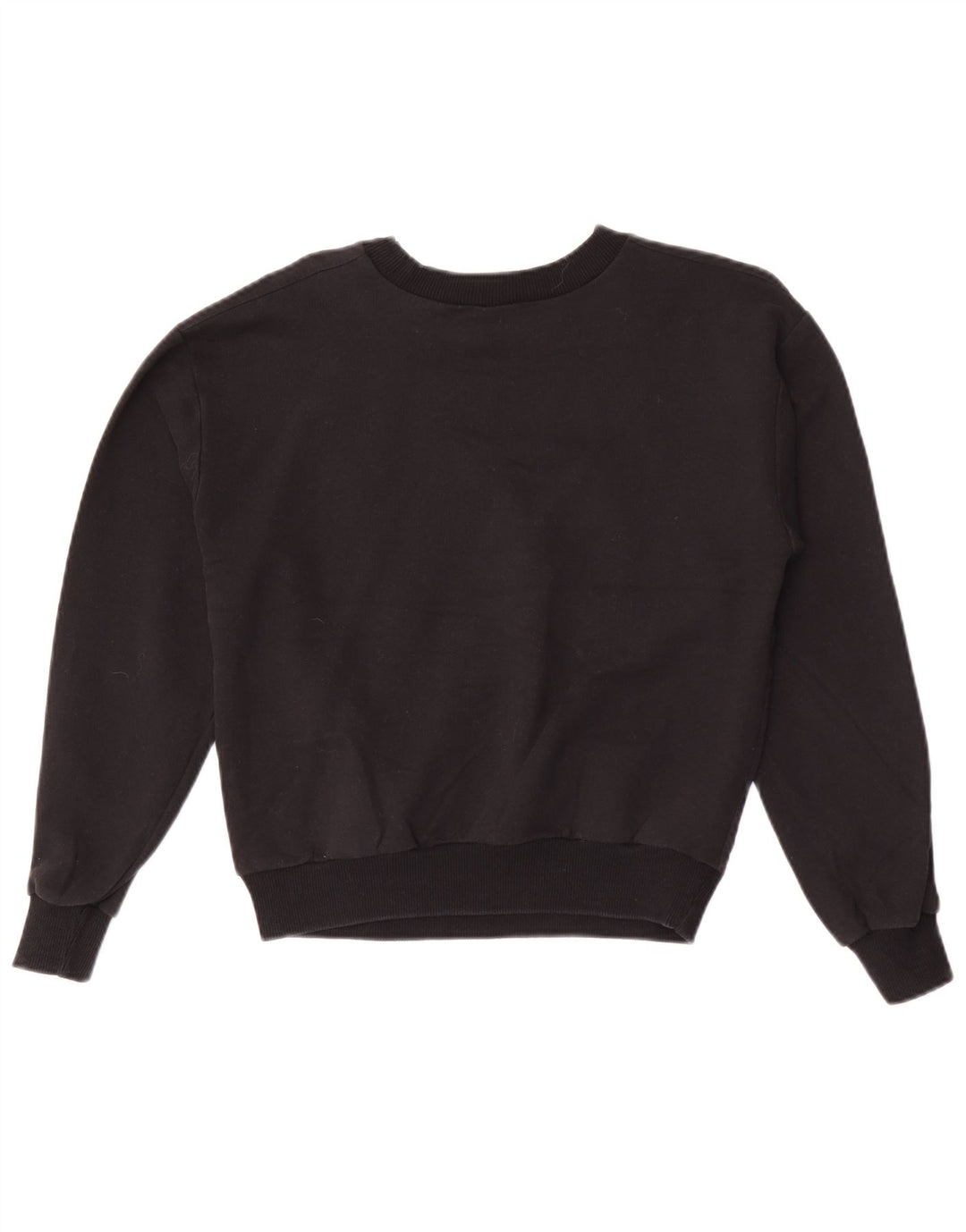 Zara Womens Crop Sweatshirt Jumper Reino Unido 10 Pequeno Preto