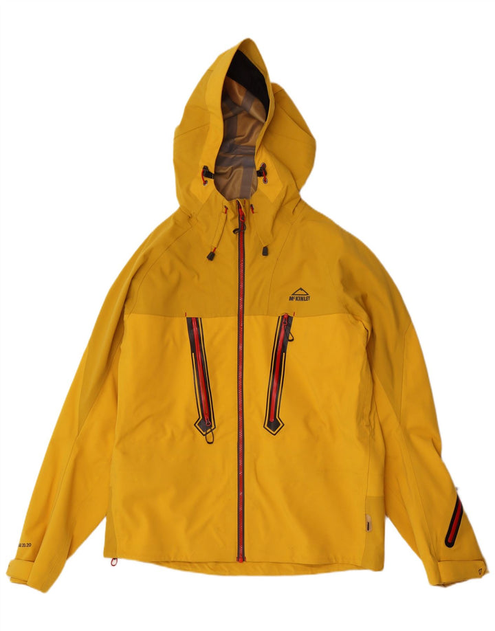 Jaqueta de chuva masculina McKinley com capuz UK 38 amarelo médio