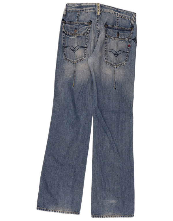 Replay Jeans reto feminino W30 L34 azul algodão