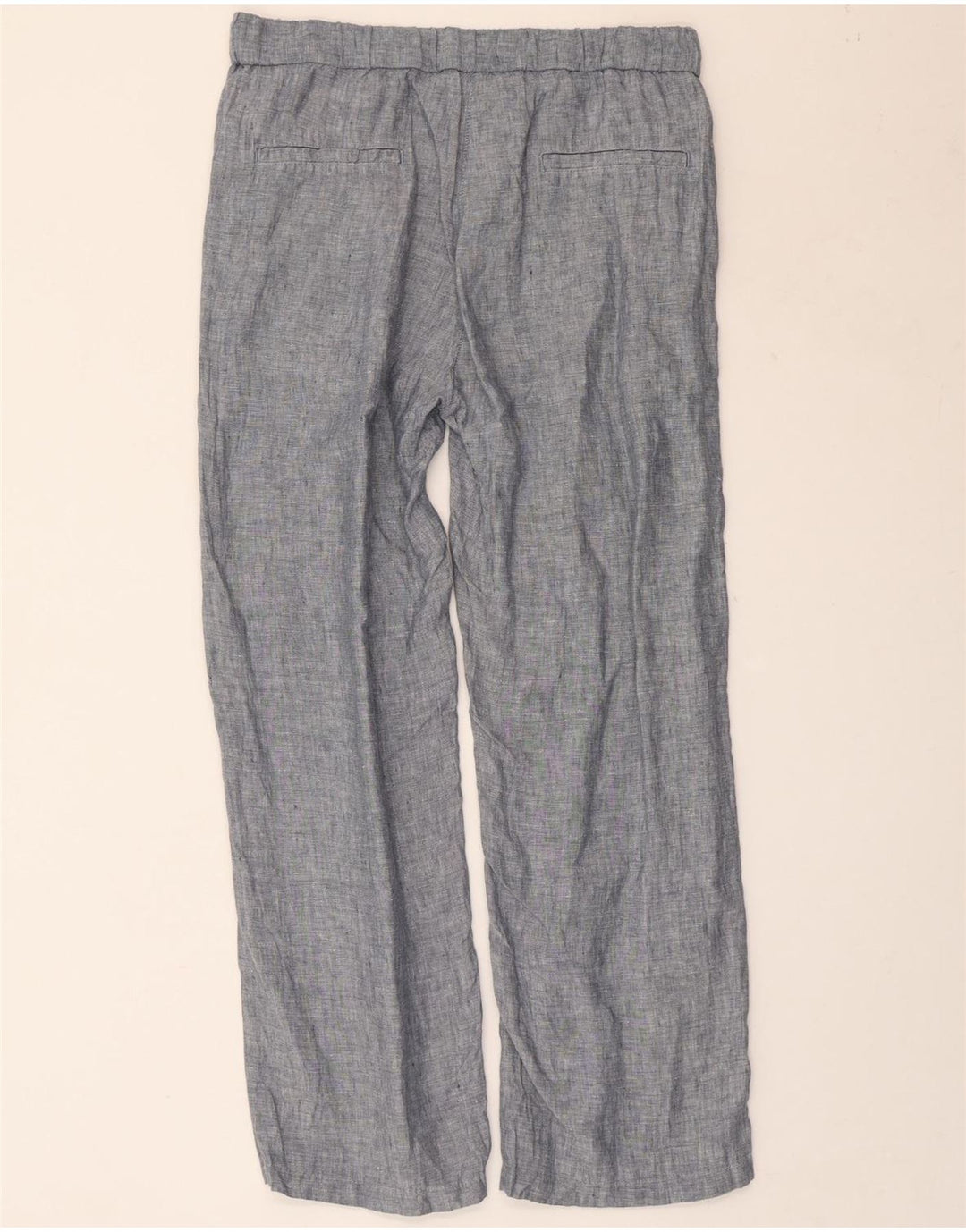 Calça chino feminina DACK'S com perna larga e pegged, pequena W30 L27 azul