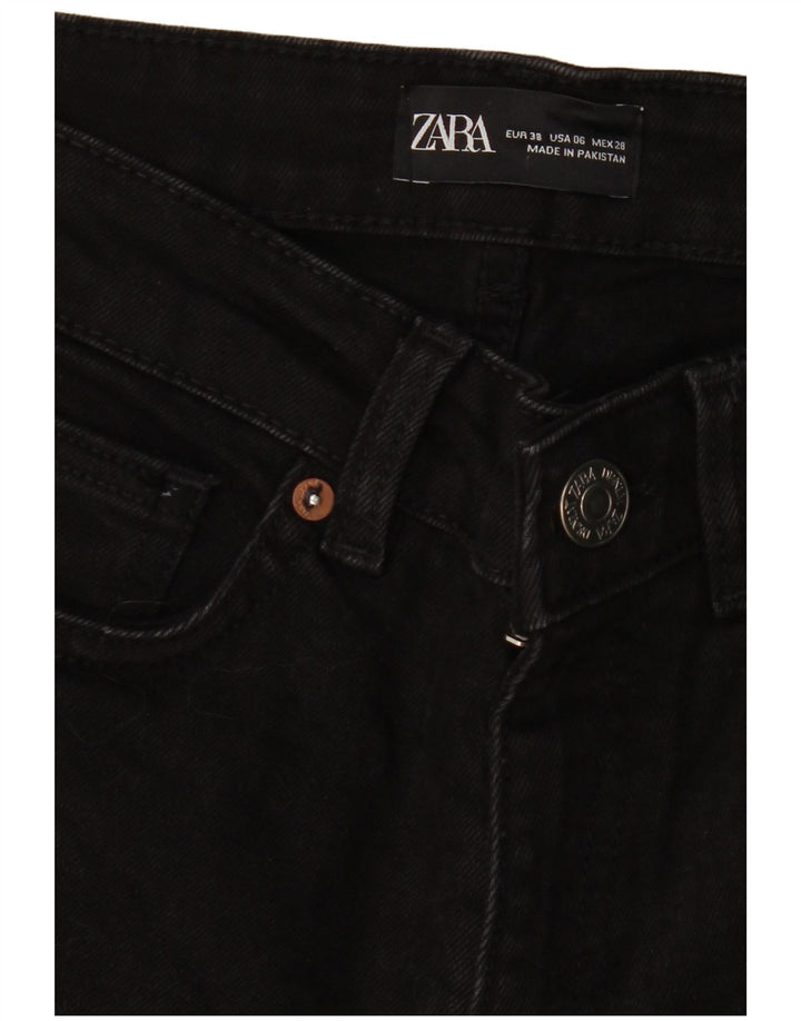 Calça jeans feminina ZARA Bootcut EU 38 pequena W28 L25 preta