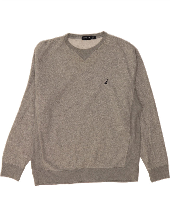 NAUTICA Mens Sweatshirt Jumper Large Grey Cotton Vintage Nautica and Second-Hand Nautica from Messina Hembry 