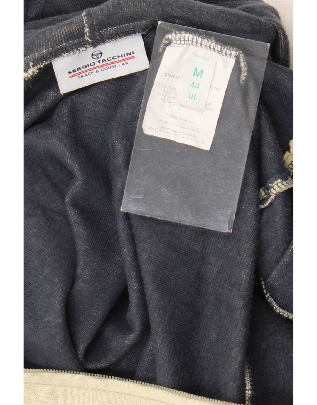 SERGIO TACCHINI Suéter feminino com capuz e zíper IT 44 algodão bege médio