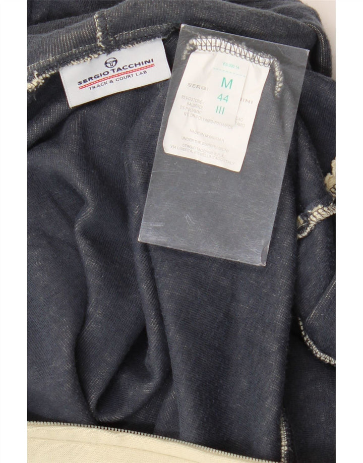 SERGIO TACCHINI Suéter feminino com capuz e zíper IT 44 algodão bege médio