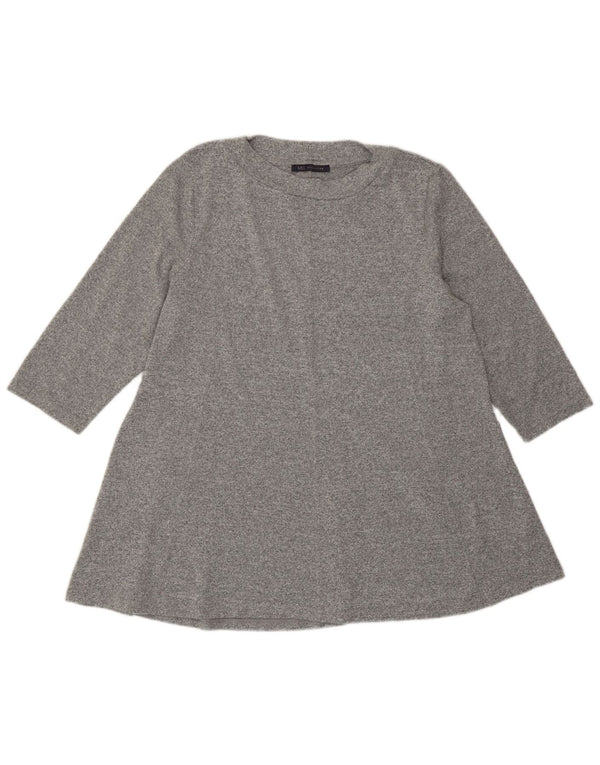 Blusa feminina Marks & Spencer UK 20 2XL poliéster manchado cinza