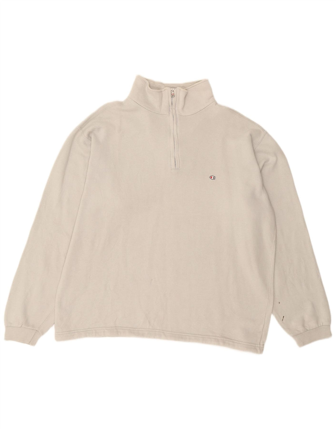 CHAMPION Suéter masculino com zíper e gola XL algodão cinza