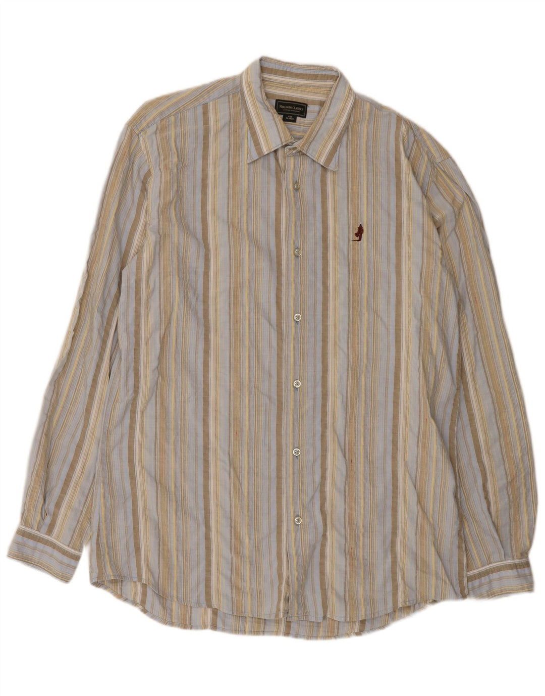 Camisa masculina Marlboro Classics XL algodão listrado azul