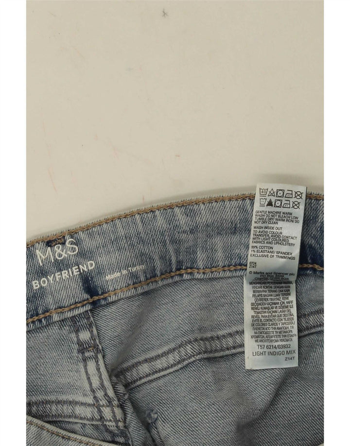 Calça jeans feminina Marks & Spencer Tapered UK 12 médio W28 L27 azul