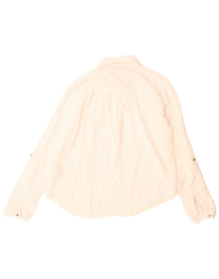 Pulôver feminino Hollister UK 6 XS algodão branco