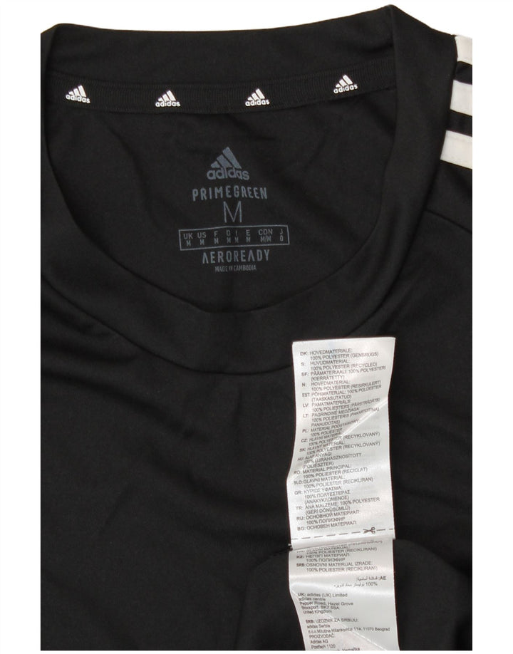 Adidas Mens Aeroready Camiseta Top Médio Poliéster Preto